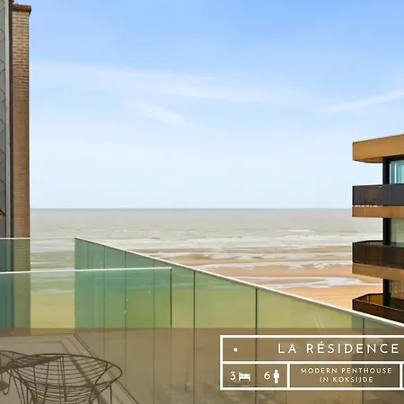 La - Penthouse Vue - Ideal Couples & Amis - 1min - 4 Terrasses - Parking Prive Gratuit - Tram 2min A Pied Διαμέρισμα Koksijde